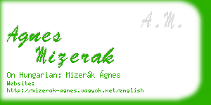 agnes mizerak business card